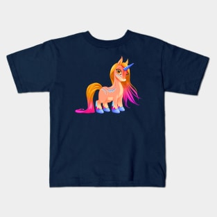 Baby unicorn for freedom and magic Kids T-Shirt